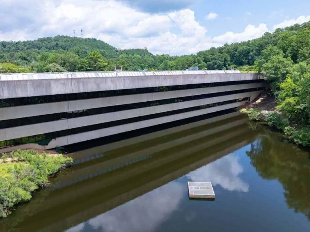 Tributary campus beside the lake